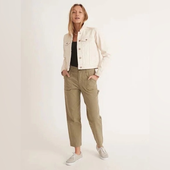 Marine Layer Embroidered Denim Jacket in Natural Size Small - Picture 2 of 11